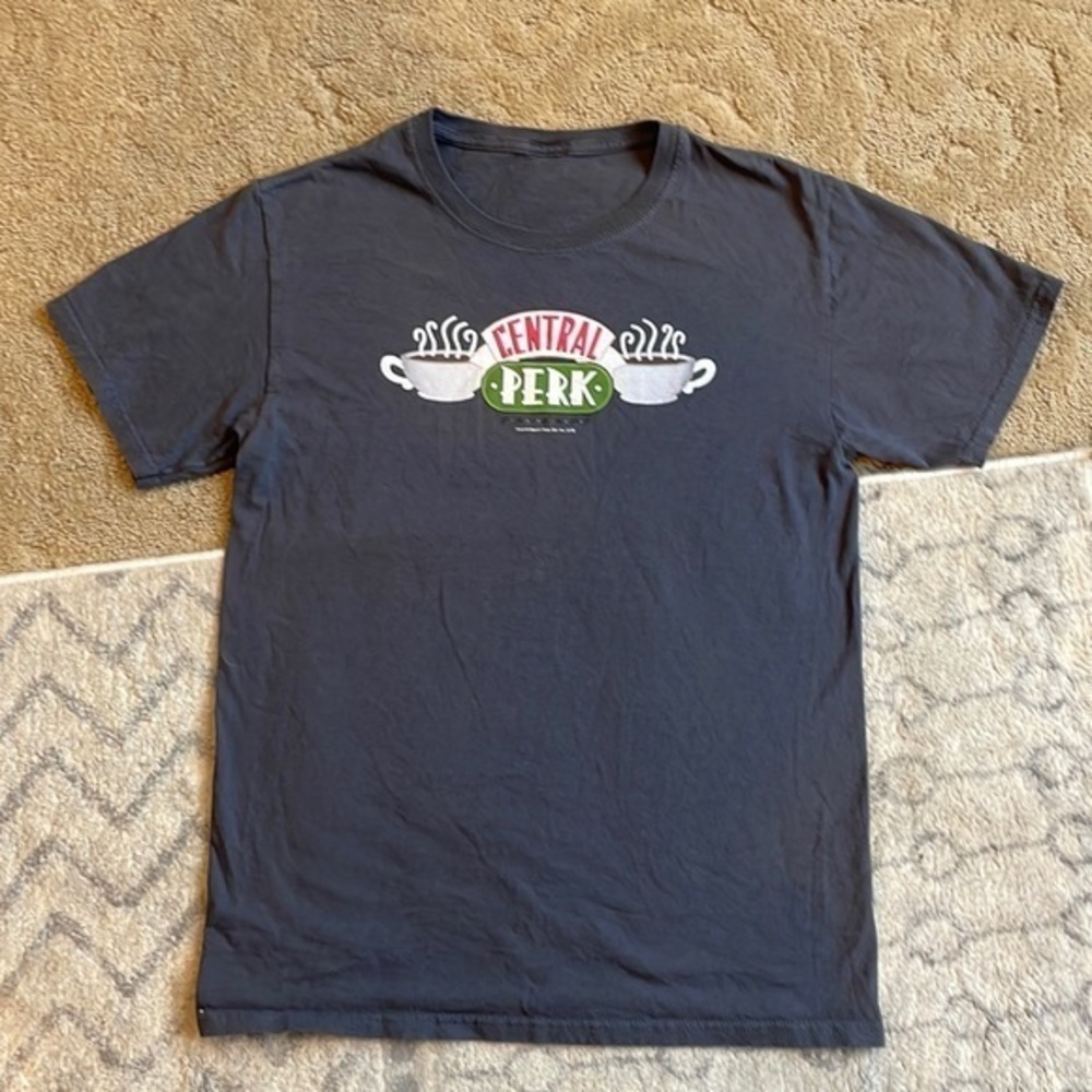 FRIENDS CENTRAL PERK SHIRT grey in color size medium